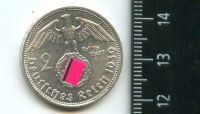 Лот: 16751386. Фото: 2. (№ 6878 ) Германия 2 Рейхсмарки... Монеты