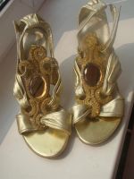 Лот: 3151683. Фото: 2. Удобные золотые босоножки ,,Танго... Женская обувь