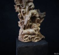 Лот: 17256339. Фото: 3. Скульптура из дерева русалка мать... Ручная работа