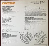 Лот: 16774699. Фото: 2. Беспроводные наушники DIGMA BT-11. Аудиотехника
