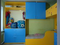Лот: 8762758. Фото: 2. Гарнитур двухярусная кровать шкафы... Детская мебель