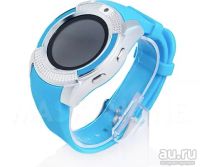 Лот: 15575565. Фото: 2. Умные часы Smart Watch V8 голубые... Смартфоны, связь, навигация