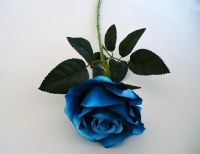 Лот: 9418616. Фото: 5. Роза из шёлка, 51см / Цвет: синий...