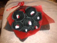 Лот: 8332650. Фото: 5. черные розы с конфетами, букет...