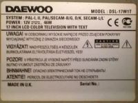 Лот: 18371873. Фото: 2. Телевизор. Монитор Daewoo DSL-17w1t. Запчасти для бытовой техники