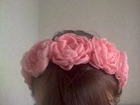 Лот: 3798752. Фото: 2. ободок из 7 нежно-розовых цветочка. Аксессуары