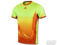 Лот: 17140013. Фото: 2. Футболка Adidas adiZero жёлто-красная. Мужская одежда