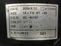 Лот: 2670381. Фото: 2. Литьё 4Х100 R-15 Ниссан Тойота... Шины, Диски
