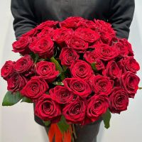 Лот: 21136326. Фото: 2. Букет 35 красных роз. Цветы, букеты