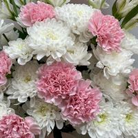 Лот: 19534037. Фото: 6. Букет кустовая хризантема, розовые...