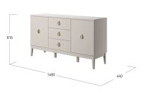 Лот: 25228450. Фото: 5. Комод 3 ящика и 2 двери Hoff Флоранс