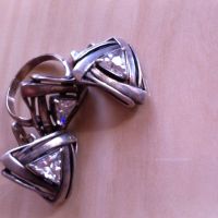 Лот: 5265283. Фото: 2. Кольцо и серьги серебро. Ювелирные изделия, бижутерия, часы