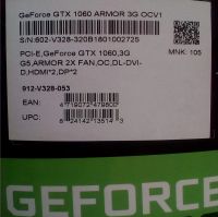 Лот: 13156896. Фото: 3. Видеокарта gtx 1060 Armor 3G OCV... Компьютеры, оргтехника, канцтовары
