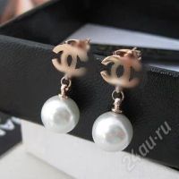 Лот: 2412513. Фото: 2. Серьги Chanel с жемчугом. Ювелирные изделия, бижутерия, часы