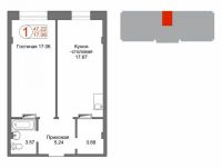 Лот: 4794285. Фото: 2. 1-комн 47,22 кв.м. Норильская... Продажа