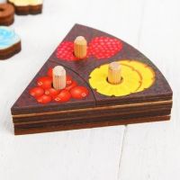 Лот: 16630997. Фото: 4. Развивающая игра "Торт". Дерево... Красноярск