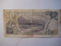 Лот: 3435778. Фото: 2. 50 песо Аргентина 1970-80гг. Банкноты