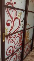 Лот: 3742407. Фото: 2. Шпонированая перегородка откатная. Двери, окна, фурнитура