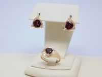 Лот: 14231691. Фото: 4. ЗОЛОТЫЕ СЕРЬГИ С ГРАНАТОМ 4,77...