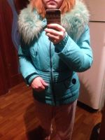 Лот: 3434726. Фото: 3. куртка -пуховик голубая зимняя... Одежда, обувь, галантерея
