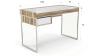 Лот: 23735031. Фото: 7. Стол с ящиком Glass, цвет Дуб...