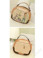 Лот: 2648886. Фото: 2. Овальная женская сумочка с рисунком. Аксессуары