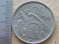 Лот: 9589588. Фото: 5. Монета 25 песет Испания 1957 портрет...