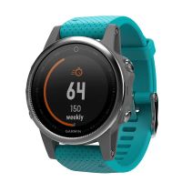 Лот: 12724418. Фото: 2. Garmin Fenix 5S Silver/Turquoise... Часы, аксессуары