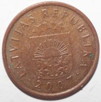 Лот: 1978237. Фото: 2. 1 сантим 2007 год. Латвия. Монеты