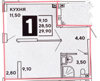 Лот: 19199066. Фото: 2. 1 комн в ЖК Самолёт. Продажа