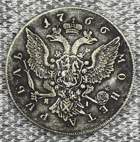 Лот: 25845994. Фото: 2. Монета рубль 1766 год. Антиквариат