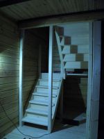 Лот: 6600369. Фото: 4. Лестница П-образная деревянная...