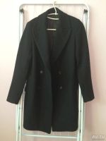 Лот: 8154381. Фото: 2. Пальто Zara шерсть черное до конца... Женская одежда