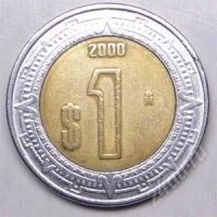 Лот: 1583274. Фото: 2. Мексика. 1 песо 2000г. Биметалл... Монеты