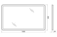 Лот: 24684446. Фото: 5. Зеркало с подсветкой Hoff SPC-MAR-1000-600-LED-BTN