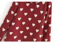 Лот: 5425216. Фото: 5. Бордовая блузка с сердечками...