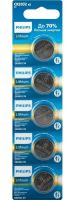 Лот: 25794313. Фото: 2. Батарейка Philips CR2032/5BL Lithium... Аксессуары