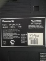 Лот: 25882806. Фото: 3. MAIN TNP4G468,TV Panasonic TX-LR42U20. Бытовая техника