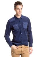 Лот: 3815421. Фото: 2. Рубашка мужская синий вельвет... Мужская одежда