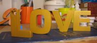 Лот: 4475080. Фото: 2. Слово, набор букв "LOVE". Цвет... Предметы интерьера