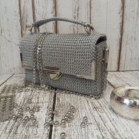 Лот: 25348408. Фото: 2. Сумка кроссбоди вязаная. Вязание, шитье