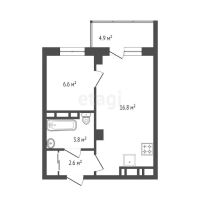 Лот: 23479114. Фото: 15. Продам 2-комн. кв. 29.3 кв.м...