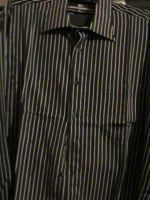 Лот: 6109057. Фото: 5. Рубашка новая черная в белую полоску