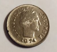 Лот: 25850648. Фото: 2. Колумбия 10 сентаво 1971 последний... Монеты