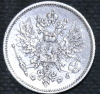 Лот: 12181886. Фото: 2. Русская Финляндия. 25 пенни. 1908... Монеты