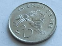 Лот: 7761885. Фото: 5. Монета 20 цент Сингапур 1987 герб...