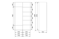 Лот: 24560210. Фото: 4. Шкаф-купе 2-дверный Hoff Cors. Красноярск