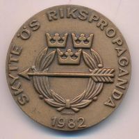 Лот: 9579000. Фото: 2. Швеция 1982 г медаль серия "Государственная... Значки, медали, жетоны