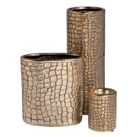 Лот: 24983072. Фото: 2. Ваза золотистая Garda Decor 17x10x20см. Предметы интерьера