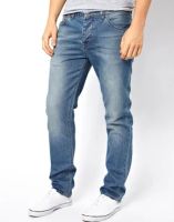 Лот: 5222788. Фото: 2. Светлые прямые джинсы ASOS, 32... Мужская одежда